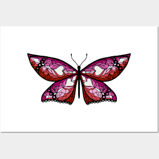 Fly With Pride: Lesbian Flag Butterfly Posters and Art